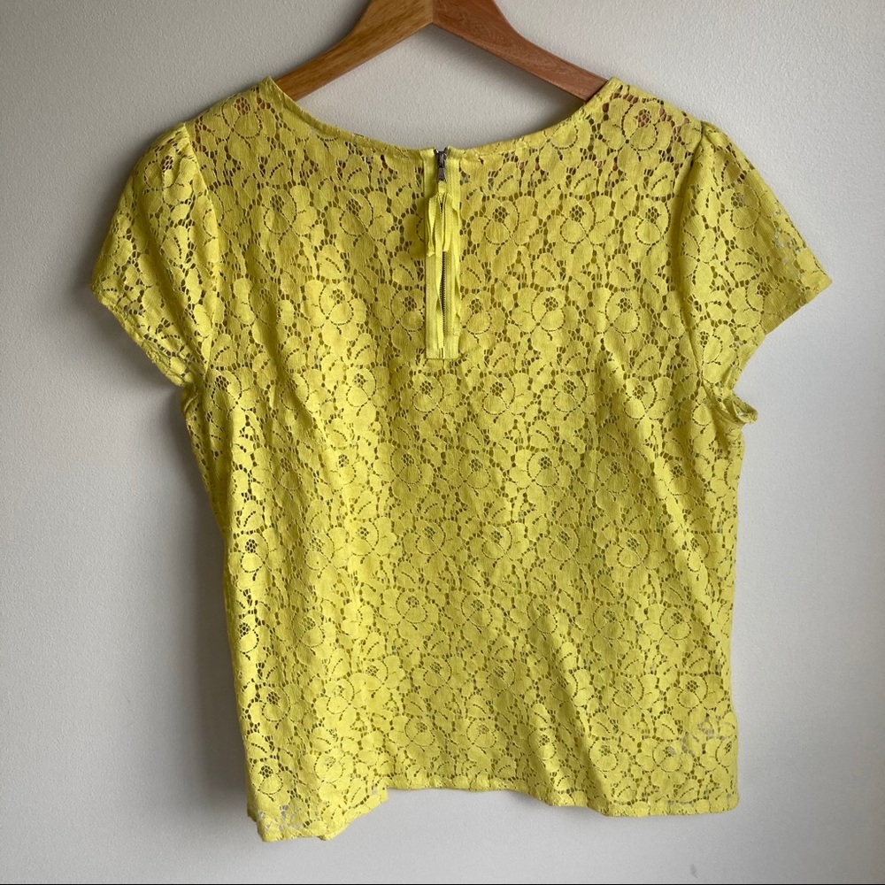 LOFT Lace Yellow blouse